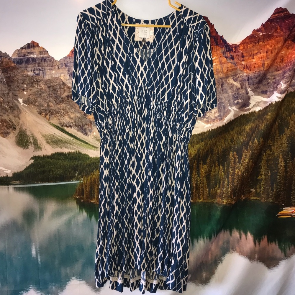 Archipelago Dress Blue Midi Empire-Waist